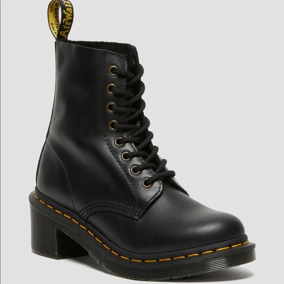 Dr. Martens Shoes - Dr. Martens- CLEMENCY WOMEN'S LEATHER HEELED LACE UP BOOTS